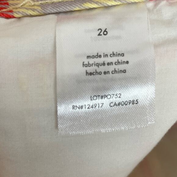 WeWoreWhat Boyfriend Short Plaid Garden Glade Women’s Sz 26 NWT - Picture 6 of 7